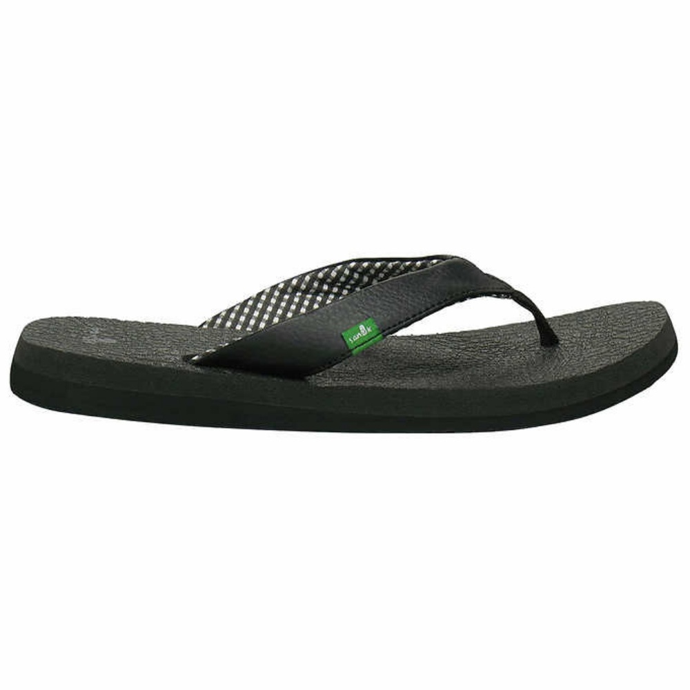 Sanuk Flip Flop Ladies' Yoga Mat Black Beach Pool - Picture 2 of 4